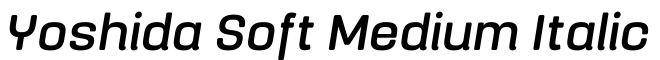 Yoshida Soft Medium Italic预览字体图片