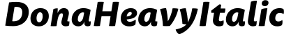 DonaHeavyItalic预览字体图片