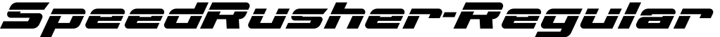 SpeedRusher-Regular字体预览