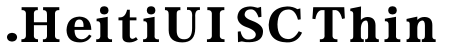 .HeitiUI SC Thin预览字体图片