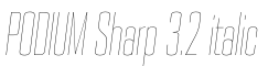 PODIUM Sharp 3.2 italic预览字体图片