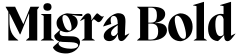 Migra Bold预览字体图片