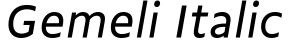 Gemeli Italic预览图片
