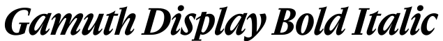Gamuth Display Bold Italic预览图片