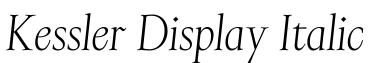 Kessler Display Italic预览图片