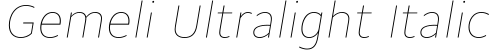 Gemeli Ultralight Italic预览图片