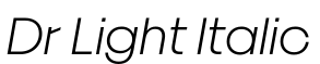 Dr Light Italic预览图片