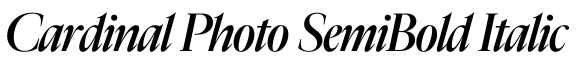 Cardinal Photo SemiBold Italic预览图片