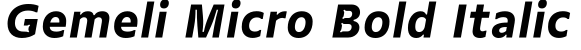 Gemeli Micro Bold Italic预览图片