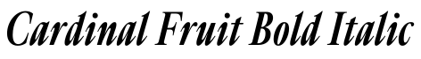Cardinal Fruit Bold Italic预览图片