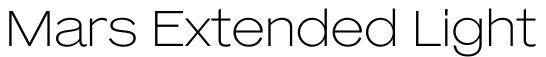 Mars Extended Light字体预览图