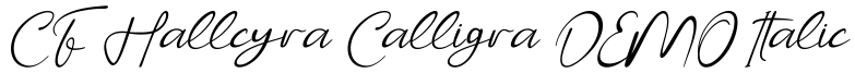 CF Hallcyra Calligra DEMO Italic字体预览