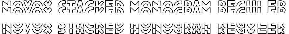 Novox Stacked Monogram Reguler字体预览图