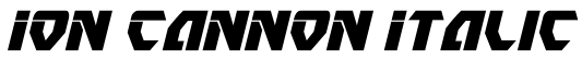 Ion Cannon Italic字体预览图
