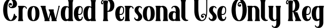 Crowded Personal Use Only Reg字体预览图