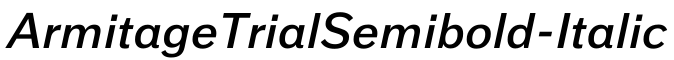 ArmitageTrialSemibold-Italic字体预览图