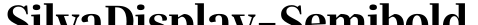 SilvaDisplay-Semibold字体预览图