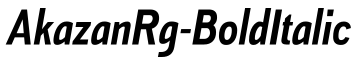 AkazanRg-BoldItalic预览字体图片