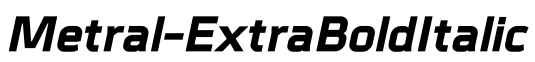 Metral-ExtraBoldItalic预览字体图片