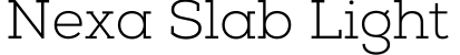 Nexa Slab Light字体预览