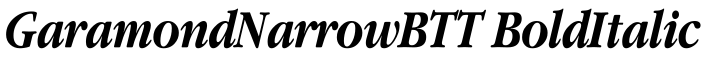 GaramondNarrowBTT BoldItalic预览字体图片