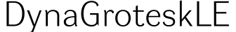 DynaGroteskLE预览字体图片
