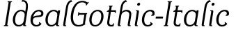 IdealGothic-Italic预览字体图片