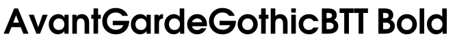 AvantGardeGothicBTT Bold预览字体图片