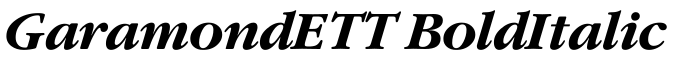 GaramondETT BoldItalic预览字体图片