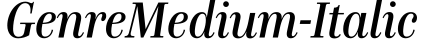 GenreMedium-Italic字体预览