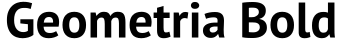 Geometria Bold预览字体图片