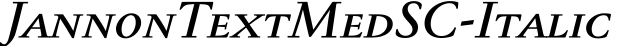 JannonTextMedSC-Italic字体预览