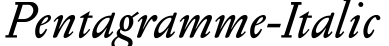 Pentagramme-Italic预览字体图片