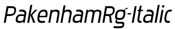PakenhamRg-Italic预览字体图片