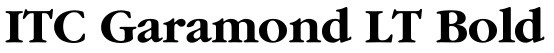 ITC Garamond LT Bold预览字体图片