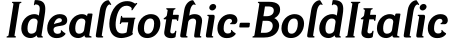 IdealGothic-BoldItalic预览字体图片