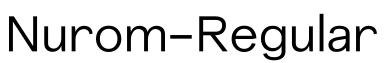 Nurom-Regular预览字体图片