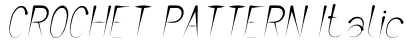 CROCHET PATTERN Italic预览字体图片