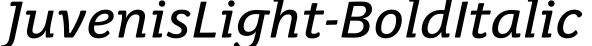 JuvenisLight-BoldItalic预览字体图片