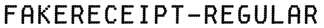 FakeReceipt-Regular字体预览图
