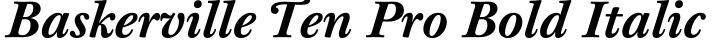 Baskerville Ten Pro Bold Italic预览字体图片