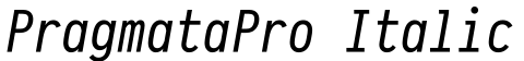 PragmataPro Italic预览图片