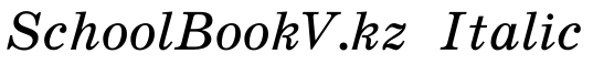 SchoolBookV.kz Italic预览字体图片