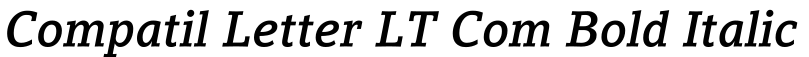 Compatil Letter LT Com Bold Italic预览图片