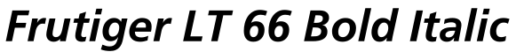 Frutiger LT 66 Bold Italic预览图片