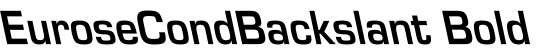 EuroseCondBackslant Bold预览图片