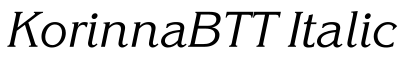 KorinnaBTT Italic预览图片