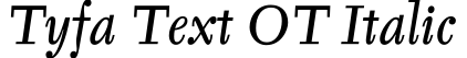 Tyfa Text OT Italic预览字体图片