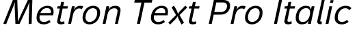 Metron Text Pro Italic预览字体图片