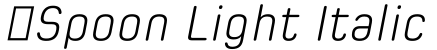 ☞Spoon Light Italic预览图片